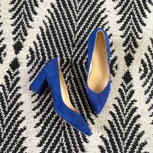 Blue Suede Marc Fisher Caitlin Pumps